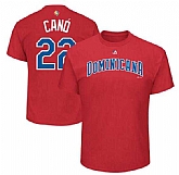 Dominican Republic Baseball 22 Robinson Cano Majestic 2017 World Baseball Classic Name & Number T-Shirt Red,baseball caps,new era cap wholesale,wholesale hats